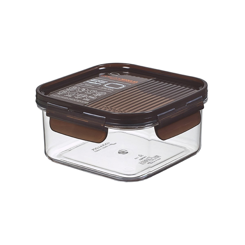 Hộp bảo quản thực phẩm hình vuông LocknLock Bisfree Modular 600ml - Màu nâu - LBF451, , large image number 2